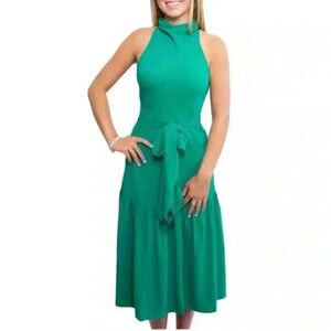 NWOT Amanda Uprichard Women's Green Bowden Dress